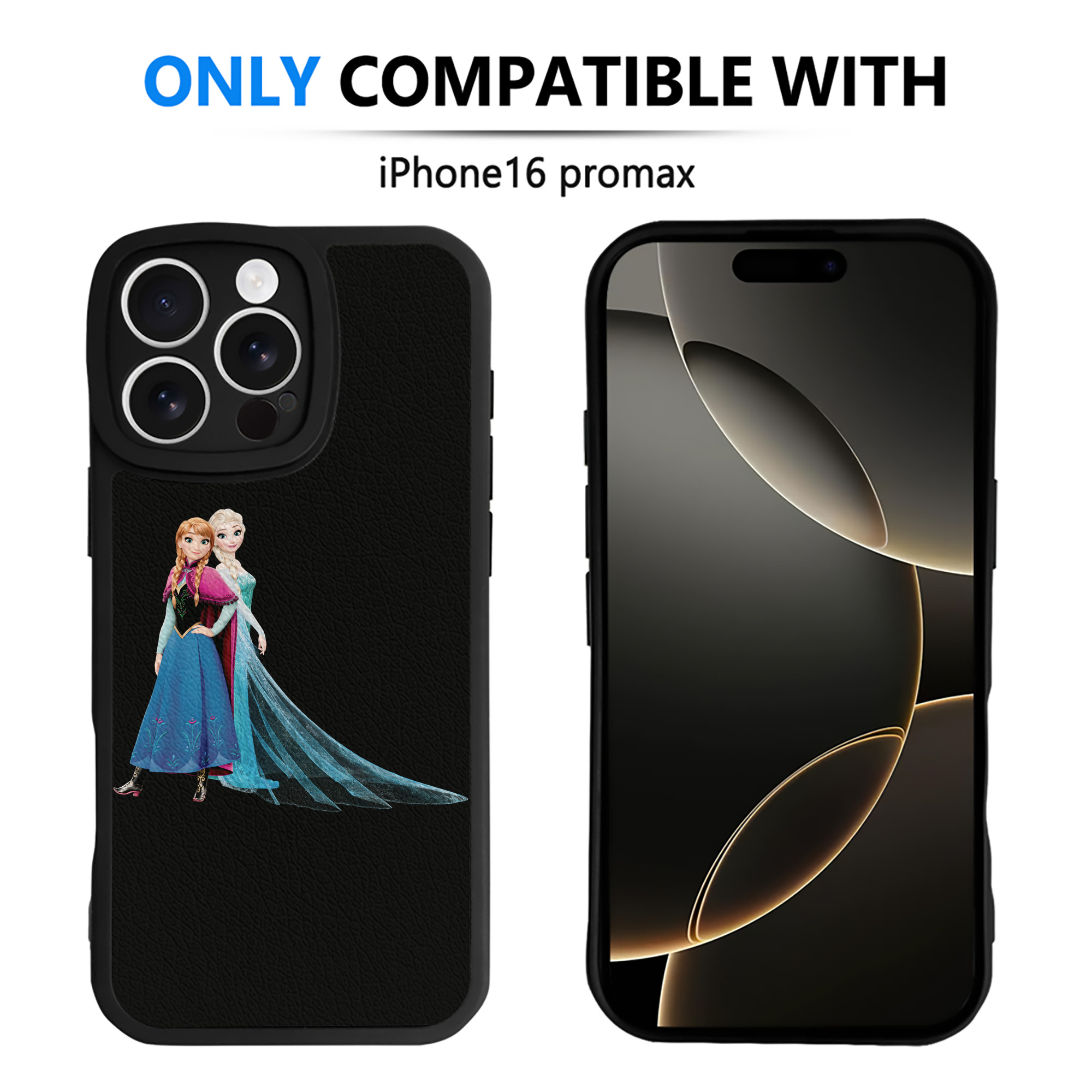 （画像用） アナと雪の女王 アンナ エルサ Frozen Anna Elsa 【iPhone 16シリーズ対応】シリコンスマホケース（レザー調） 材質：シリコン